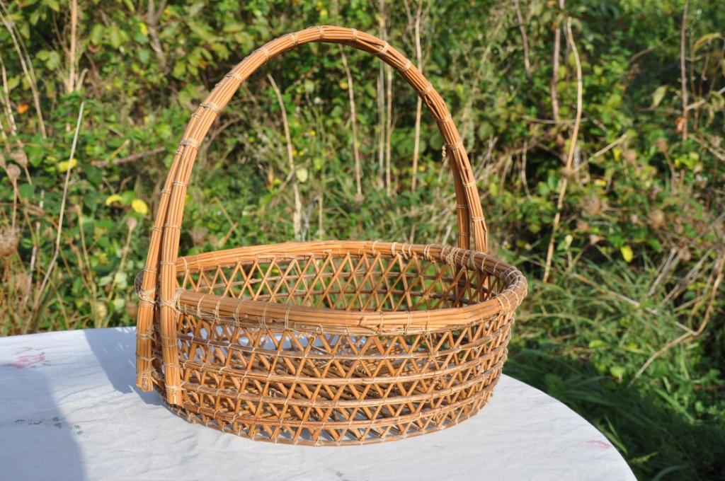panier corbeille a fruits en rotin, Gebruikt, Mand, Rond, Ophalen of Verzenden