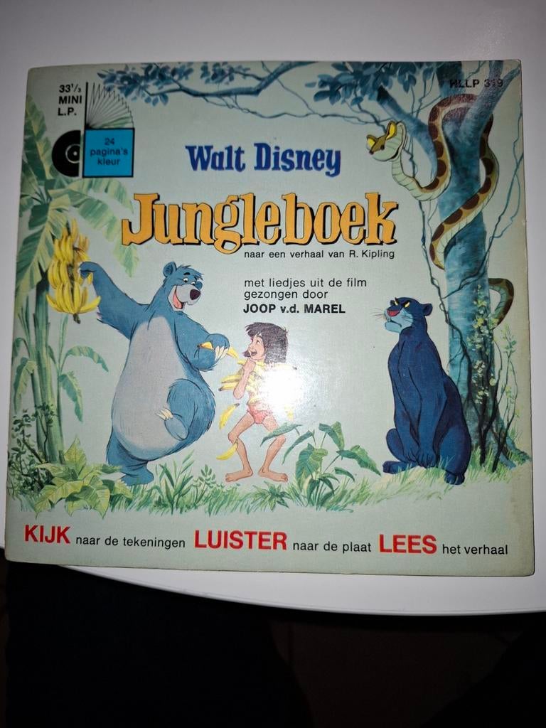 Disney : jungleboek, luisterlp met boekje, Verzenden, Zo goed als nieuw