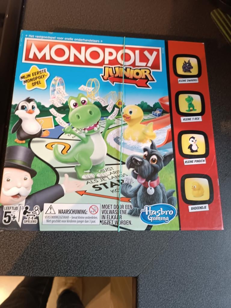 Monopoly junior vanaf 5 jaar. Goede staat. Versie Nederlands, Hobby en Vrije tijd, Ophalen, Zo goed als nieuw