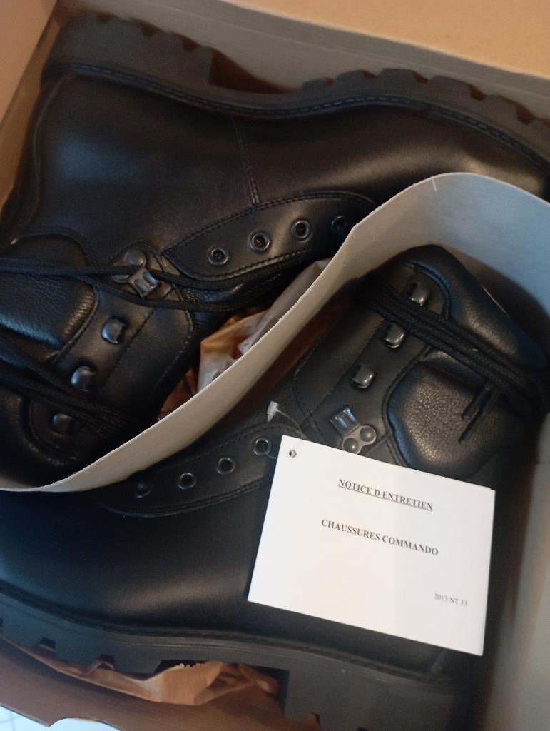 Nieuwe lederen 41/42 hoge commandoschoenen, Verzenden, Zwart, Nieuw, Werkschoenen