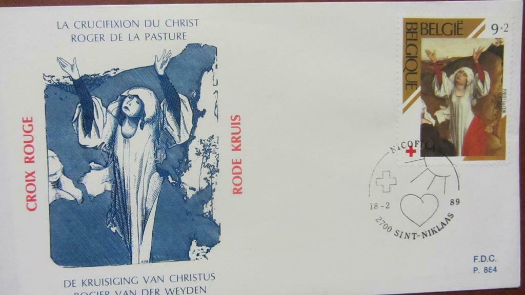 FDC BELGIË- REEKS NR. 2312/2314- HET RODE KRUIS, Postzegels en Munten, Ophalen of Verzenden, Gestempeld, Overige thema's