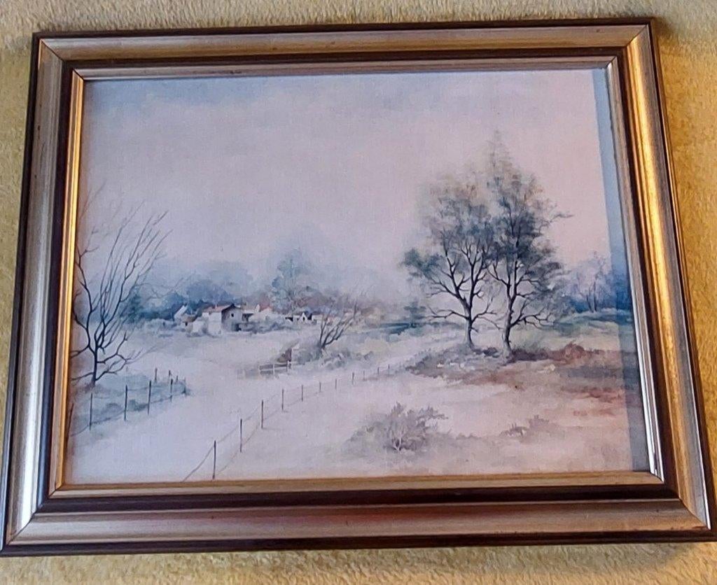 Olieverf  op paneel  winter, Antiek en Kunst, Ophalen
