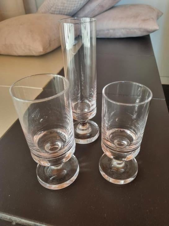 Glasservies in kristal, Ophalen, Zo goed als nieuw