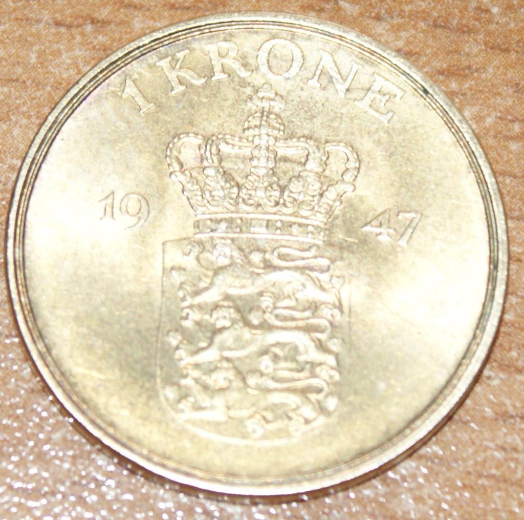 DANMARK 1 Krone 1947 Frederik IX KM#837.1 SUPERBE, Enlèvement ou Envoi, Autres pays, Monnaie en vrac