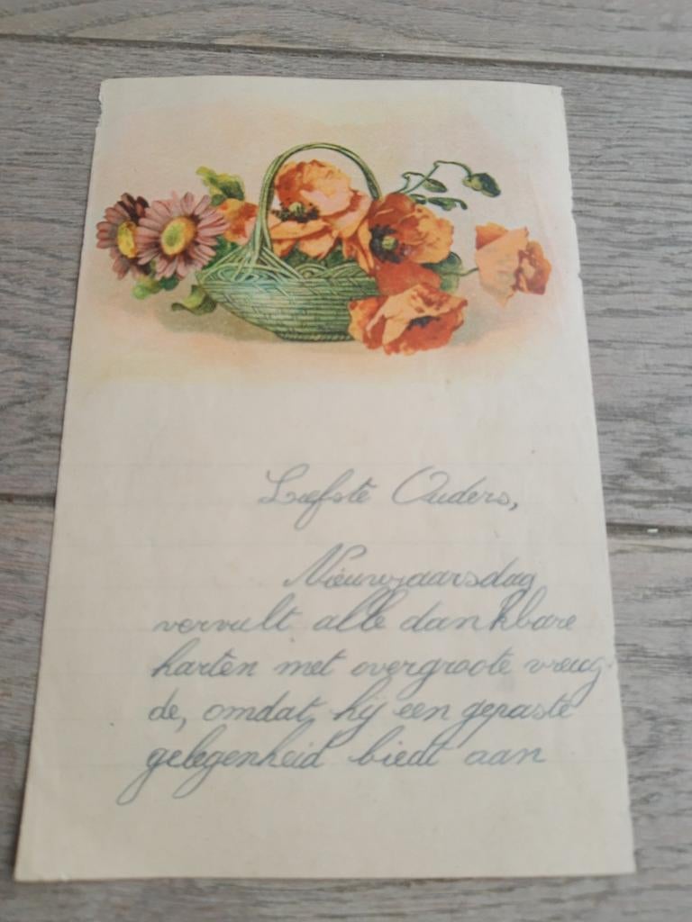Nieuwjaarsbrief Balegem 1937, Antiek en Kunst, Ophalen of Verzenden