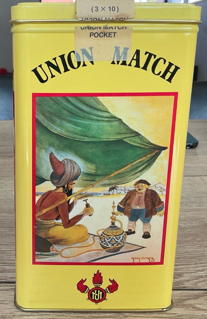 Boîte en fer blanc vintage Union Match, Collections, Enlèvement ou Envoi, Neuf, Autre, Autres marques