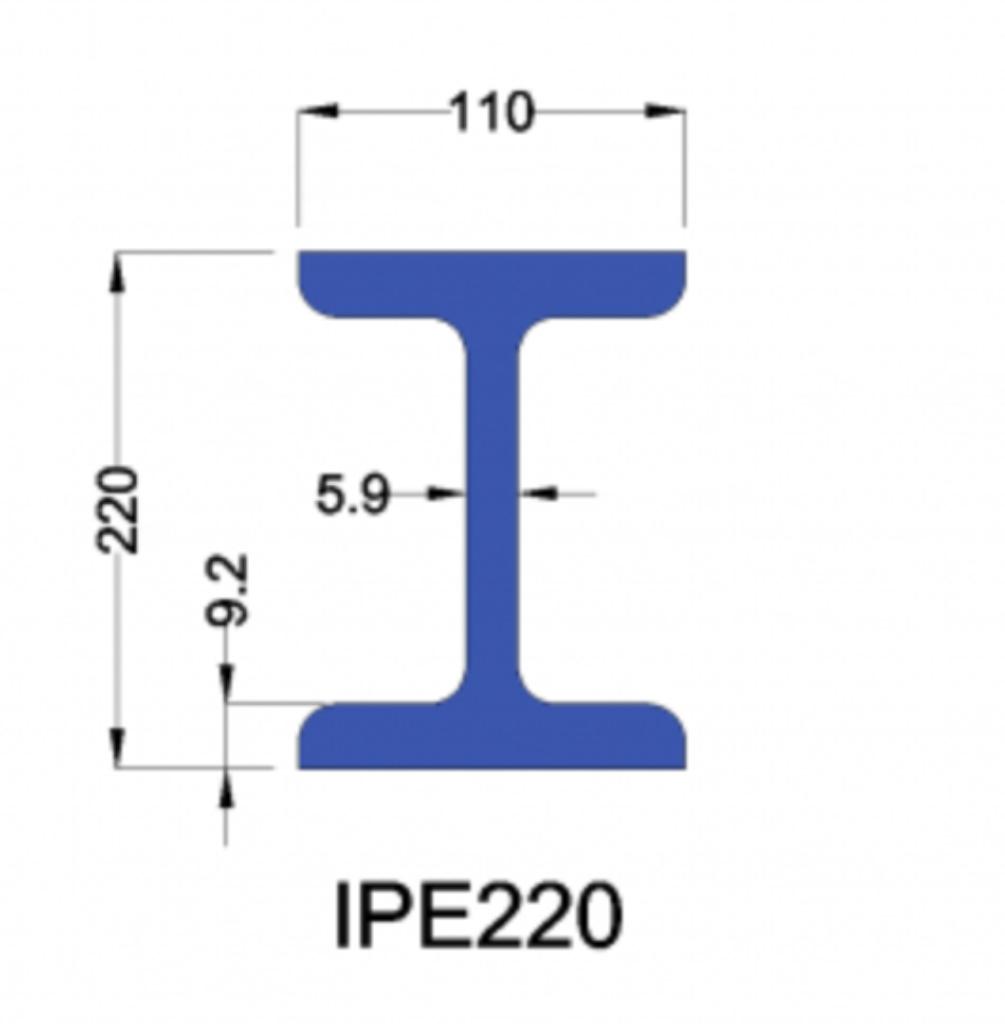 IPE220 profiel staal poutrel, Doe-het-zelf en Bouw, Ophalen, Gebruikt, IJzer