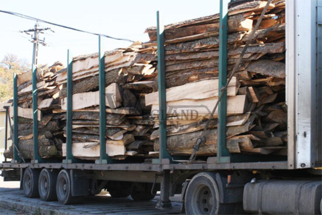 Brandhout: Dossen eik halfdroog per pak of per ton. Goedkoop, 6 m³ ou plus, Envoi, Chêne, Troncs d'arbres