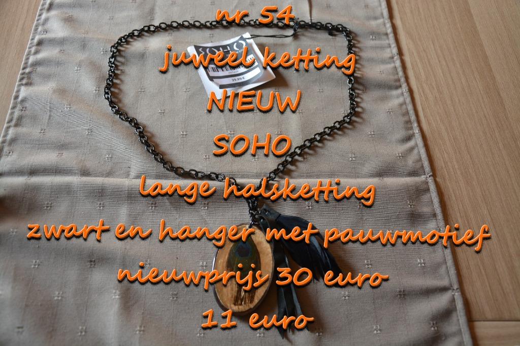 54. Juweel : ketting , NIEUW ,  @LAATSTE STUK@ , verzending, Handtassen en Accessoires, Kettingen, Verzenden, Zwart, Nieuw, Overige materialen