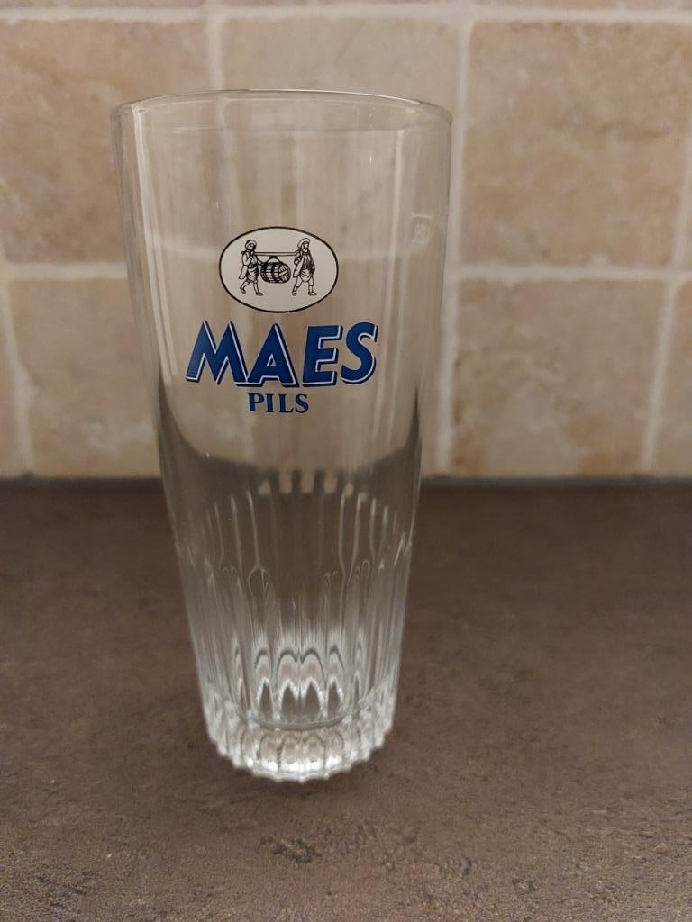 6 Maes Pils bierglazen (25cl), Verzamelen, Ophalen, Bierglas