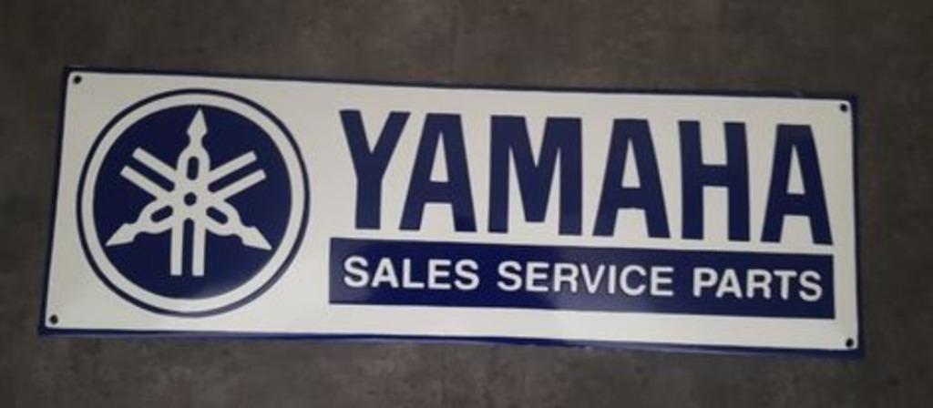 Yamaha sales service parts emaillen reclame decoratie bord, Ophalen of Verzenden