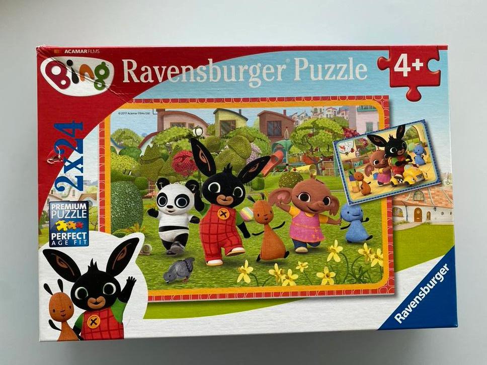 Puzzel Bing 2x24 stukjes, Ophalen of Verzenden, 10 tot 50 stukjes, Gebruikt, 2 tot 4 jaar