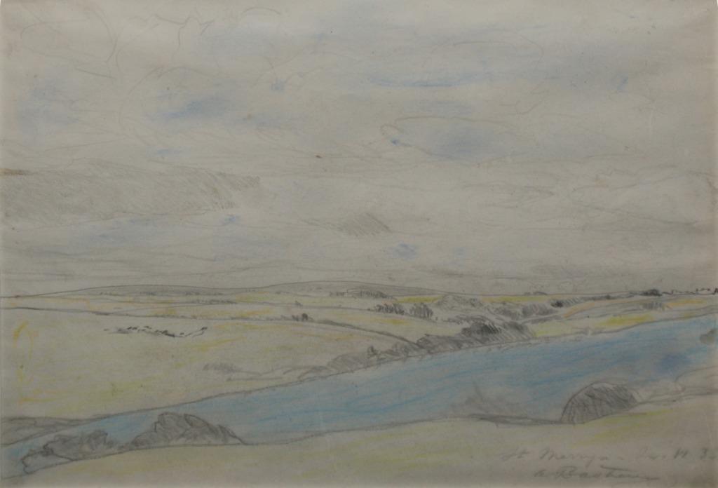 Alfred Bastien (1873-1955): St-Merryn 1935 (34 x 30 cm), Enlèvement ou Envoi