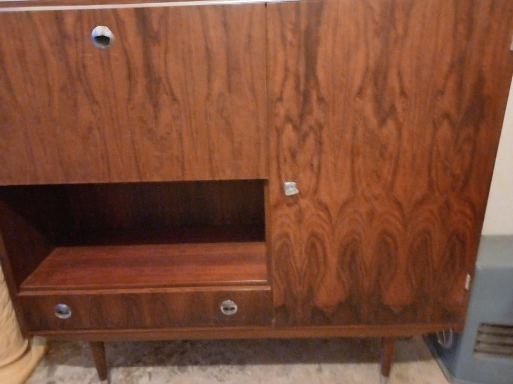 Meuble vintage scandinave avec bar  pas gratuit, Enlèvement, Utilisé