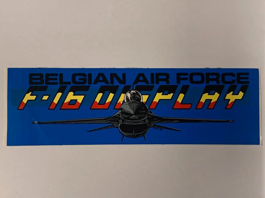 Sticker F-16 Solo Display Belgian Air Force, Ophalen of Verzenden, Luchtmacht, Overige typen