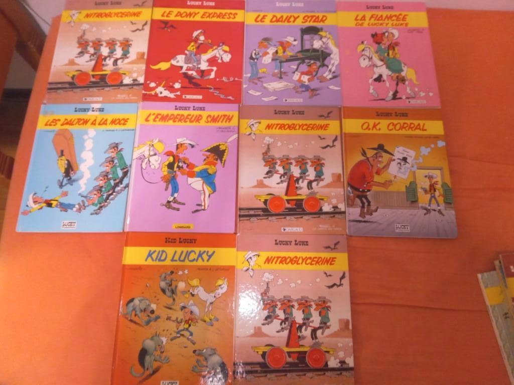 Lucky Luke-strips, waaronder E.O., Gelezen, Ophalen of Verzenden, Morris & Goscinny, Meerdere stripboeken