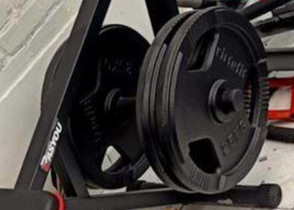 Nieuw Olympische gewichtschijven 25 kg, Sport en Fitness, Fitnessmaterialen, Ophalen of Verzenden, Nieuw