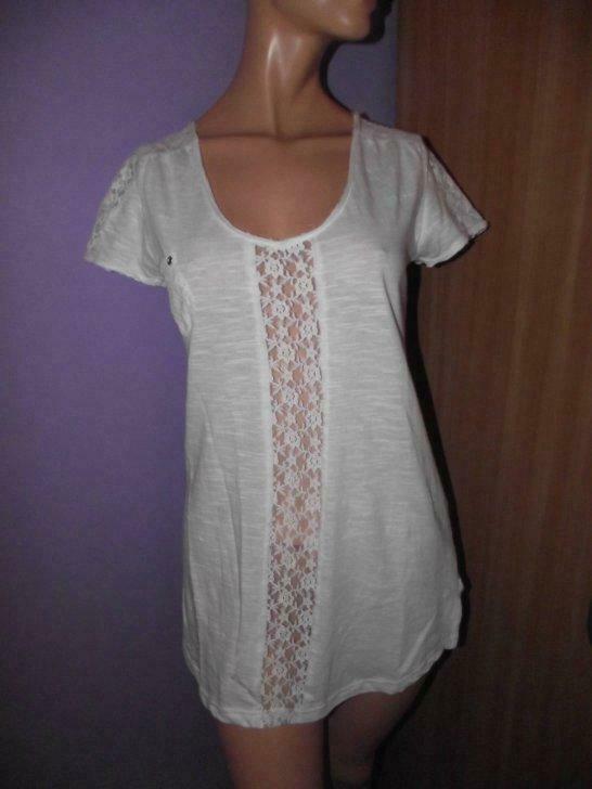 T-shirt écru avec dentelle CARLING T.L neuf, Verzenden, Nieuw, Maat 42/44 (L), Overige kleuren