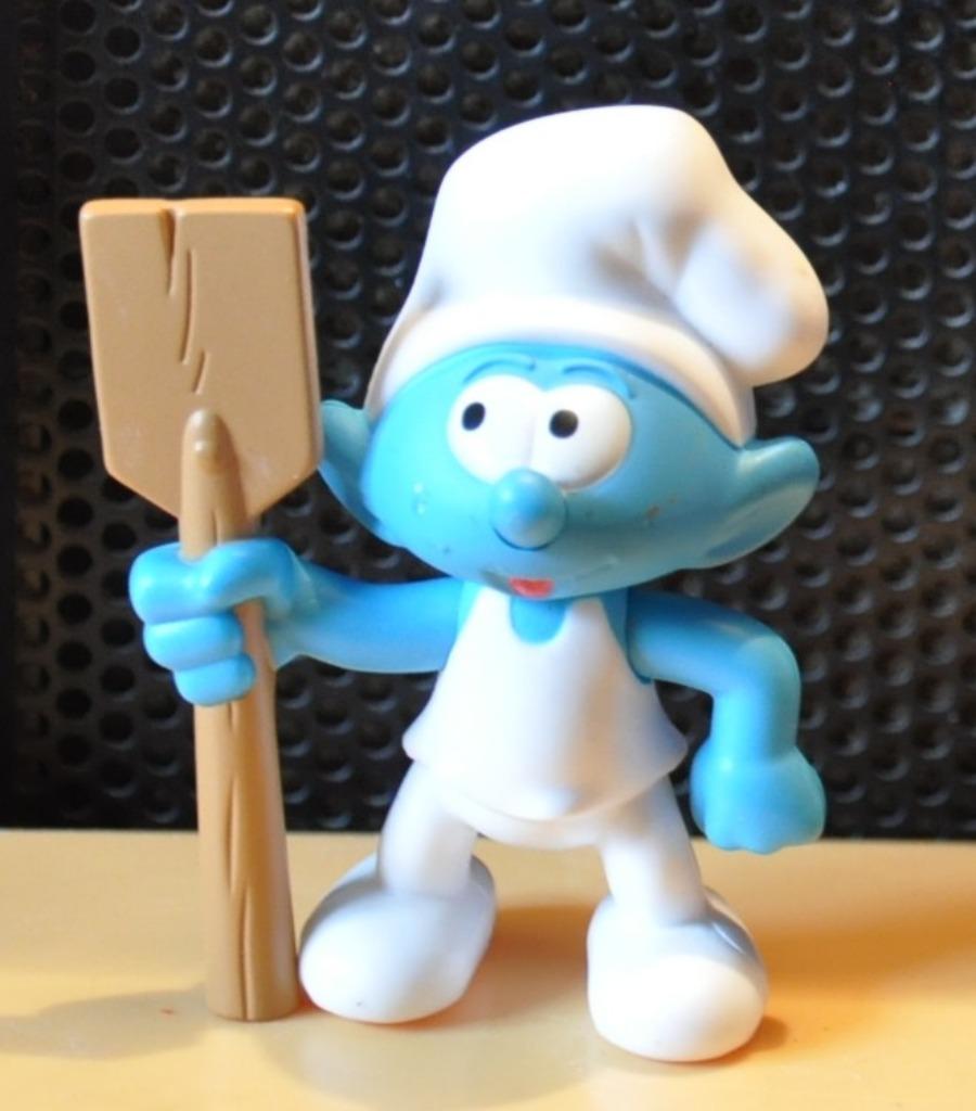 figurine schtroumpfs boulanger (10), Enlèvement ou Envoi, Comme neuf, Poupée, Figurine ou Peluche