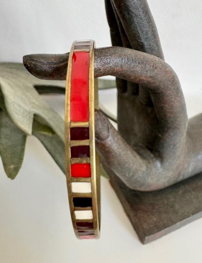 Isabel MARANT - bracelet « jonc » coloré, Enlèvement ou Envoi, Comme neuf, Rouge, Acier