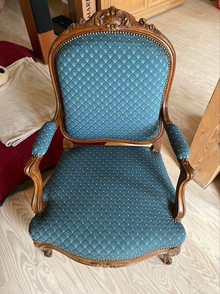 Fauteuil cabriolet style Louis XV en parfait état, Enlèvement
