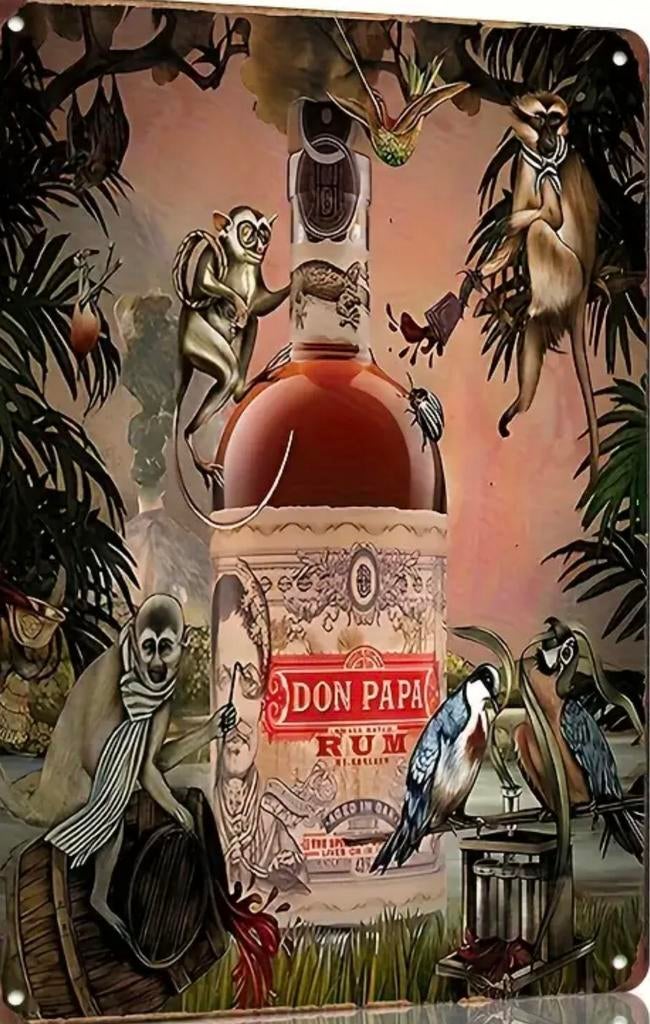 Panneau pub en métal Don Papa Rum 2 - rétro vintage mancave, Collections, Marques & Objets publicitaires, Neuf, Panneau publicitaire