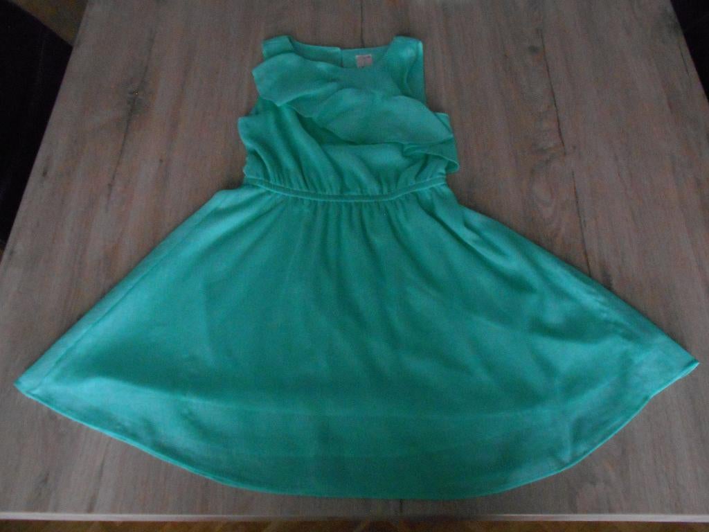kleed appel blauw zeegroen maat 134, C&A, Meisje, Ophalen of Verzenden, Zo goed als nieuw