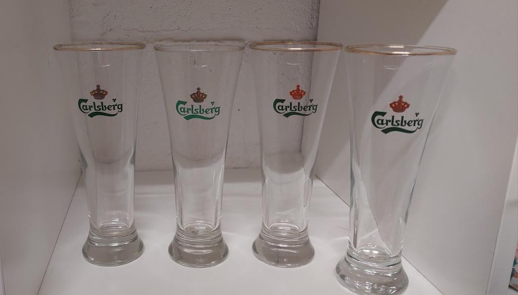 4 verres carlsberg, Enlèvement ou Envoi, Comme neuf