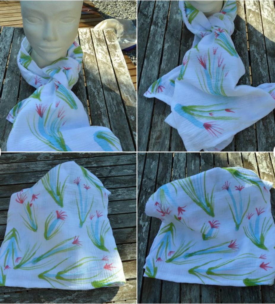 foulard , étole blanc coton gaze 1.40m /49cm large, Vêtements | Femmes, Bonnets, Écharpes & Gants, Sans marque, Enlèvement ou Envoi