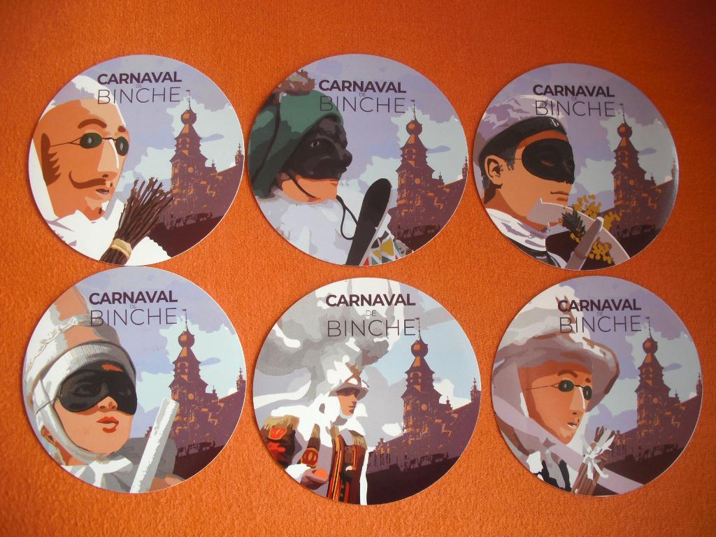 6 AUTOCOLLANTS * CARNAVAL DE BINCHE *, Verzamelen, Ophalen of Verzenden, Nieuw