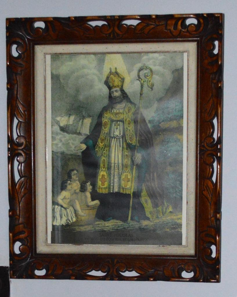 Oude kader met Sint Niklaas druk, 44 x 53, Ophalen
