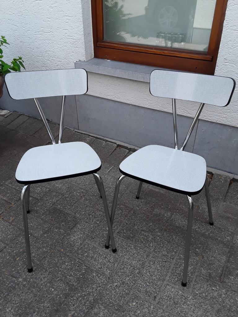Chaises vintage, Maison & Meubles, Gris, Année 60, Enlèvement, Utilisé