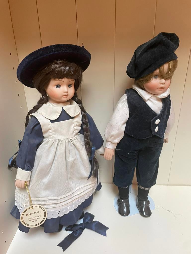 Porseleinen poppen collector koppel, Verzamelen, Poppen, Ophalen of Verzenden, Zo goed als nieuw