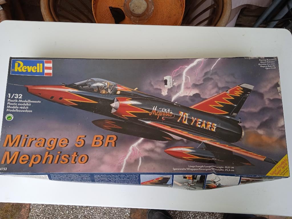 Revell, Mirage 5BR Mephisto 1/32 (1991), Revell, Ophalen of Verzenden, Zo goed als nieuw, Groter dan 1:72