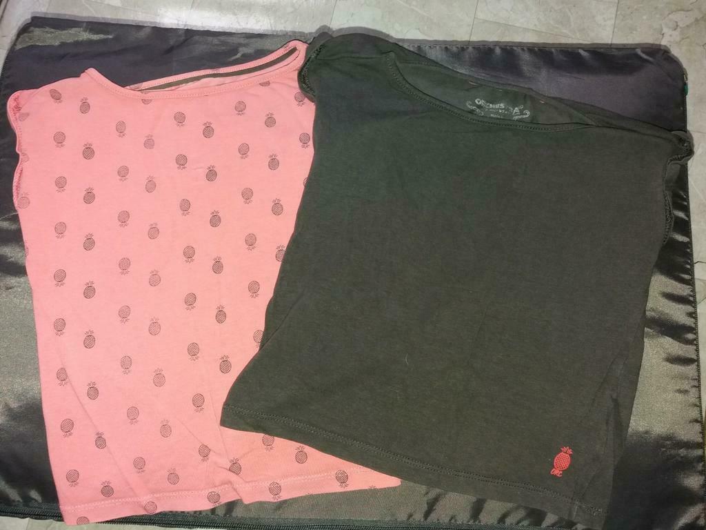 Lot 2 t shirt fille 2 ans T92, Enlèvement ou Envoi, Autres types, Utilisé, Fille