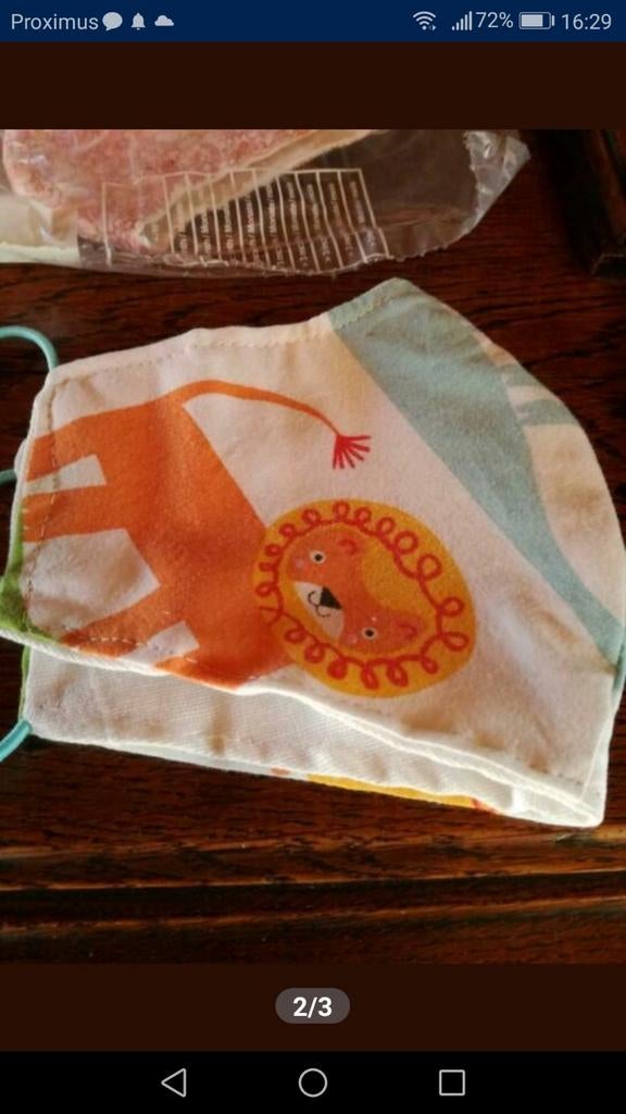 Mondmaskertjes voor kinderen, Ophalen