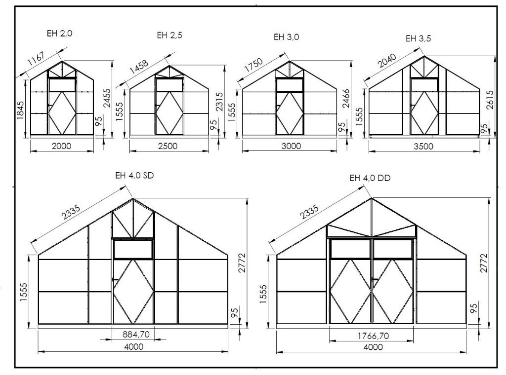 EcoSlider Serre tot 7M breed tuinkas kas hobbykas, Tuin en Terras, Kassen, Staal, Polycarbonaat, Verzenden, Kweekkas