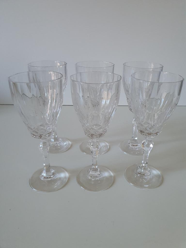 6 Verres à vin - Crystal d'Adriana, Antiquités & Art, Enlèvement
