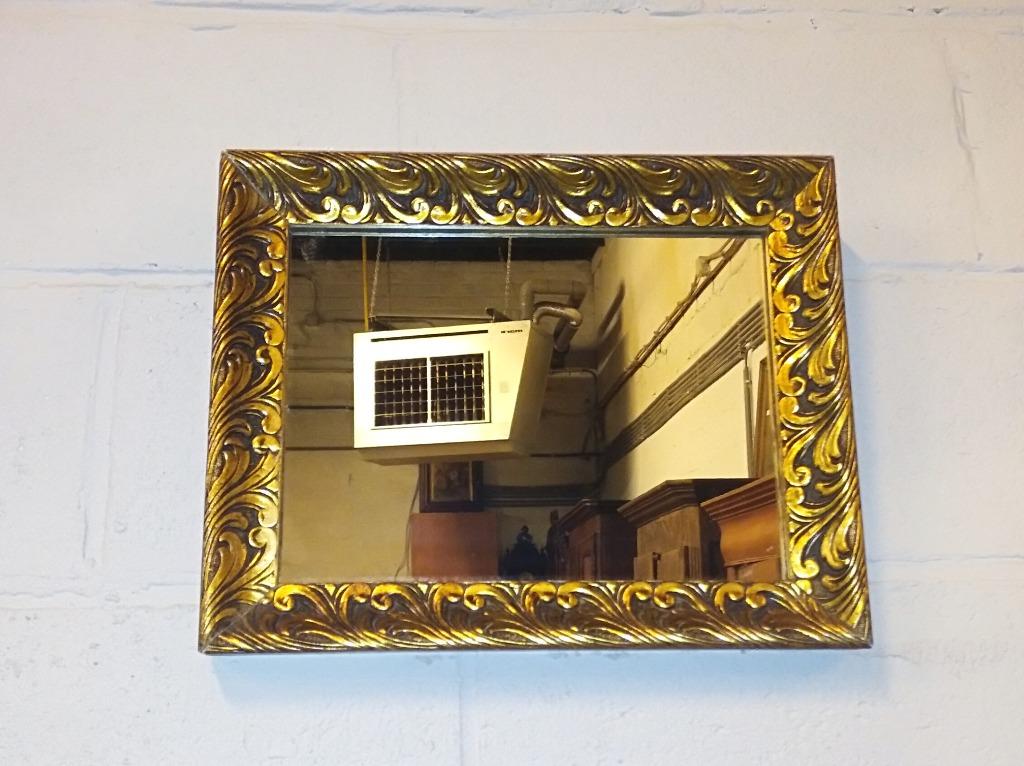 Oude kleine gouden spiegel 40 x 32, Enlèvement ou Envoi, Utilisé