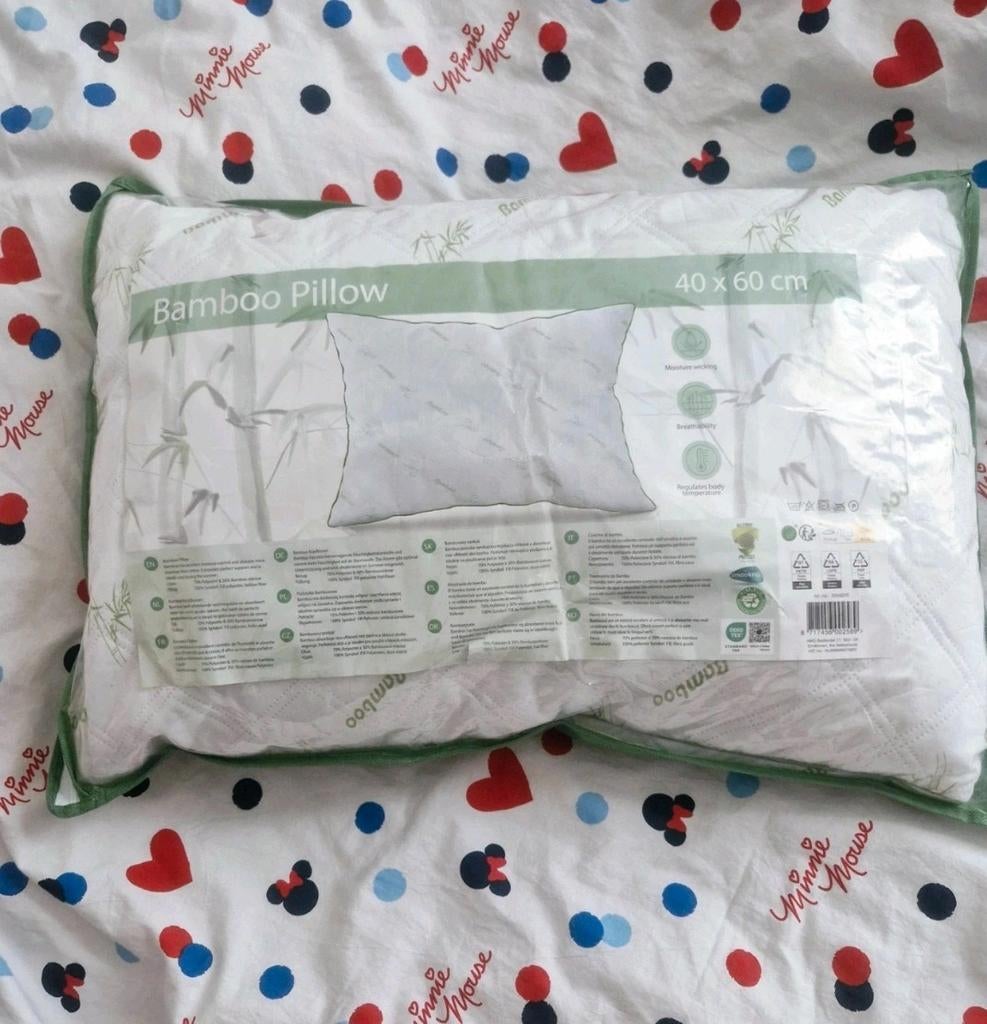 🤍 Coussin en bambou *nouveau*, Neuf, Oreiller, Enlèvement ou Envoi, Une personne