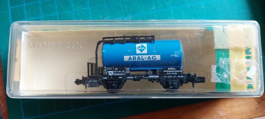 CAMION-CITERNE NLK 0130 MINITRIX ARAL 1/160, Trix, Wagon, Comme neuf, Courant continu