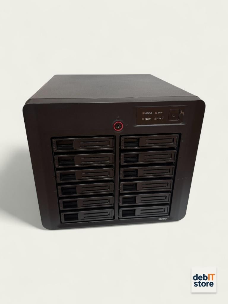 NAS Synology DS2413+ (mise à niveau de 4 Go de RAM), Enlèvement ou Envoi, SATA, Comme neuf, Synology