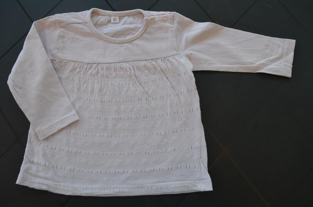 Bloesje lange mouw lijfje ajour licht roze maat 80, Kinderen en Baby's, Babykleding | Maat 80, Zeeman, Meisje, Ophalen of Verzenden