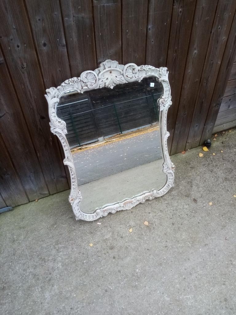 ANCIEN MIROIR EN BOIS, Enlèvement, Rectangulaire, 50 à 100 cm, Moins de 100 cm
