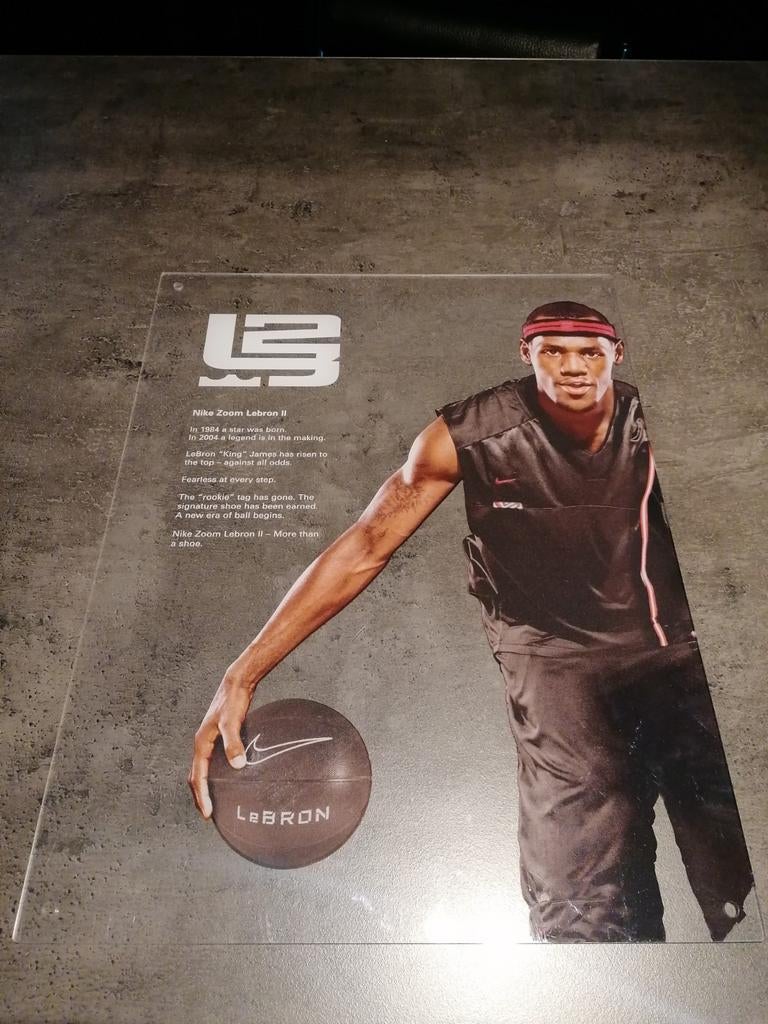 Lebron James 2004 Nike zoom2 plexi winkelbord, Ophalen of Verzenden, Gebruikt