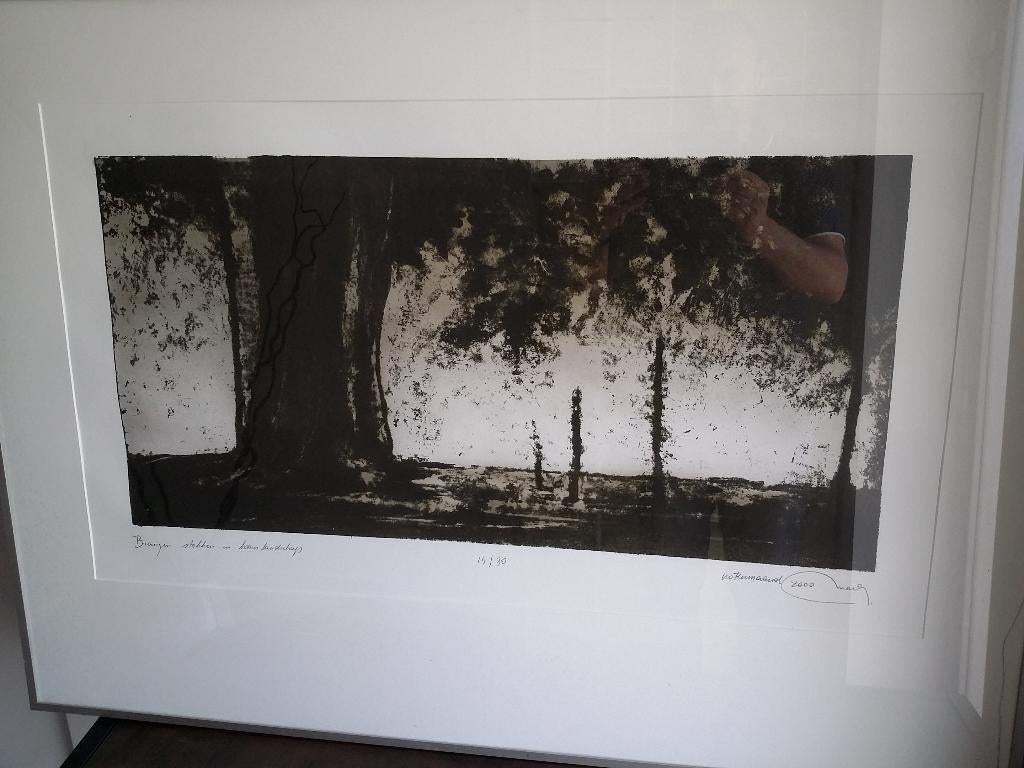 mark cloet bronzenstokken in boomlandschap, Enlèvement