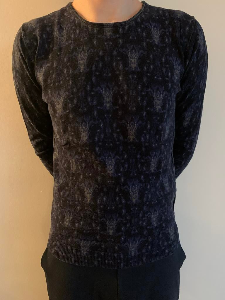 Dstrezzed pull blauw met print maat Medium, Kleding | Heren, Truien en Vesten, Dstrezzed, Ophalen of Verzenden, Zo goed als nieuw