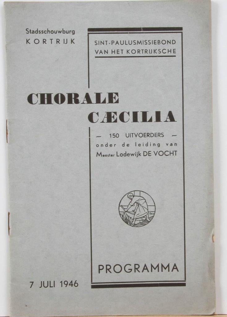 Programmaboekje Chorale Gaecilia  Optreden te Kortrijk, Ophalen of Verzenden, Gebruikt, Boek, Tijdschrift of Artikel