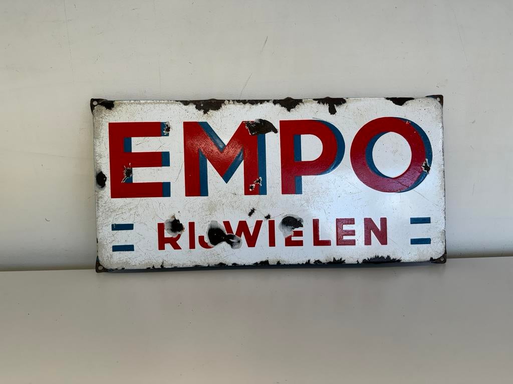 Plaque émaillée EMPO bicycles, Enlèvement ou Envoi