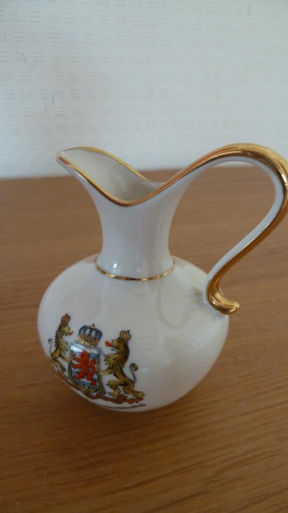 Kleine vintage porseleinen kruik - Grand Duche Luxembourg, Ophalen of Verzenden